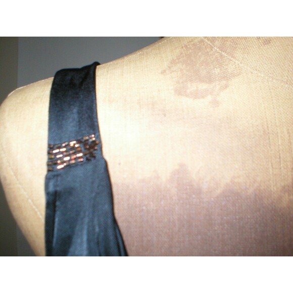 New NWT 4 Womens 40 Diana Gallesi Dress Designer Italy Black Cowl Beaded Straps - Picture 12 of 12